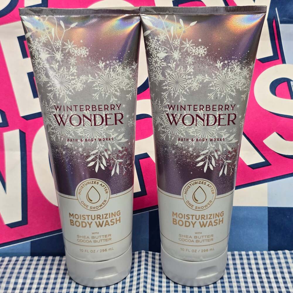 BBW Winterberry Wonder Moisturizing Body Wash w. Shea & Cocoa Butter 2 10 fl oz.